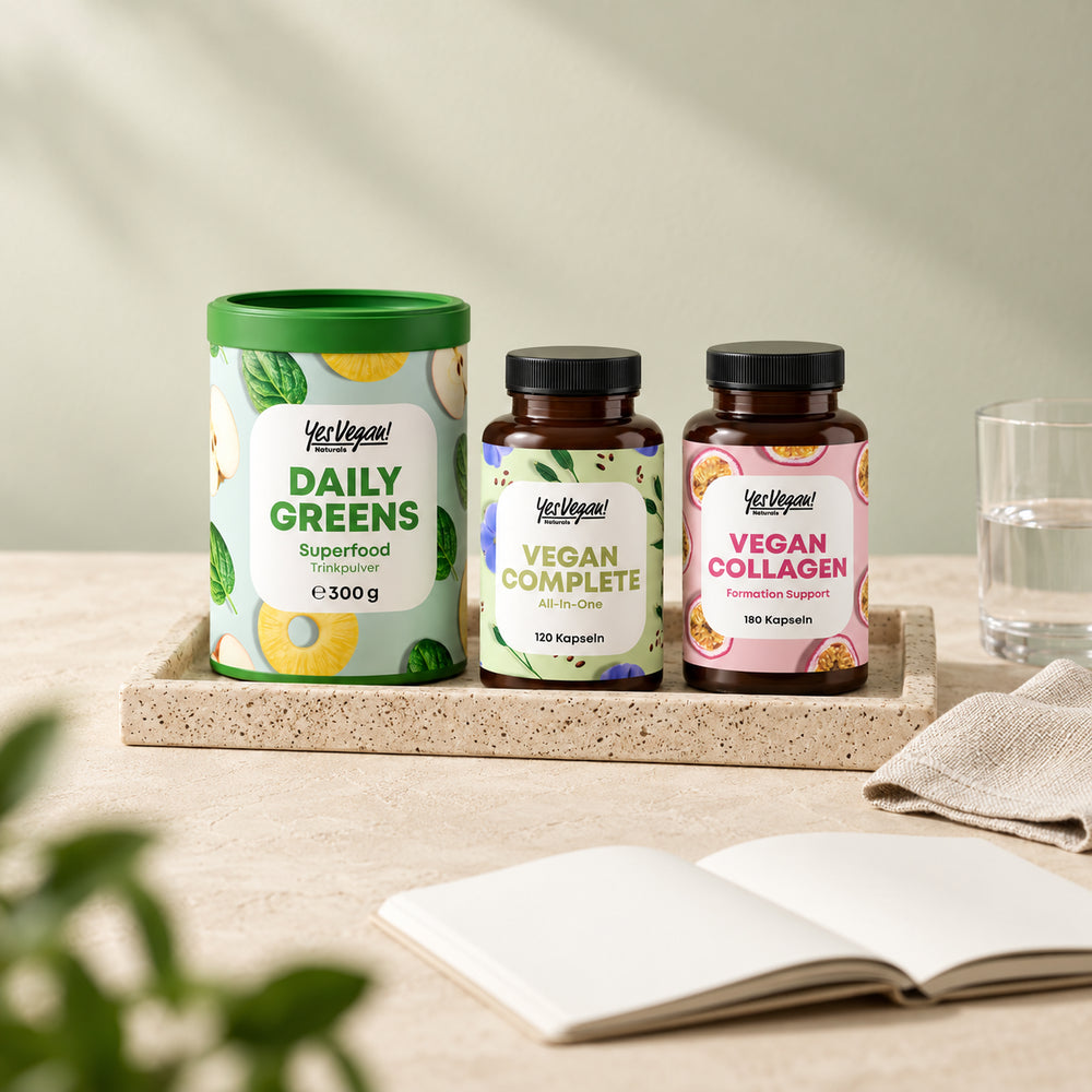 Yes Vegan Routine: Daily Greens, Vegan Complete, Vegan Collagen