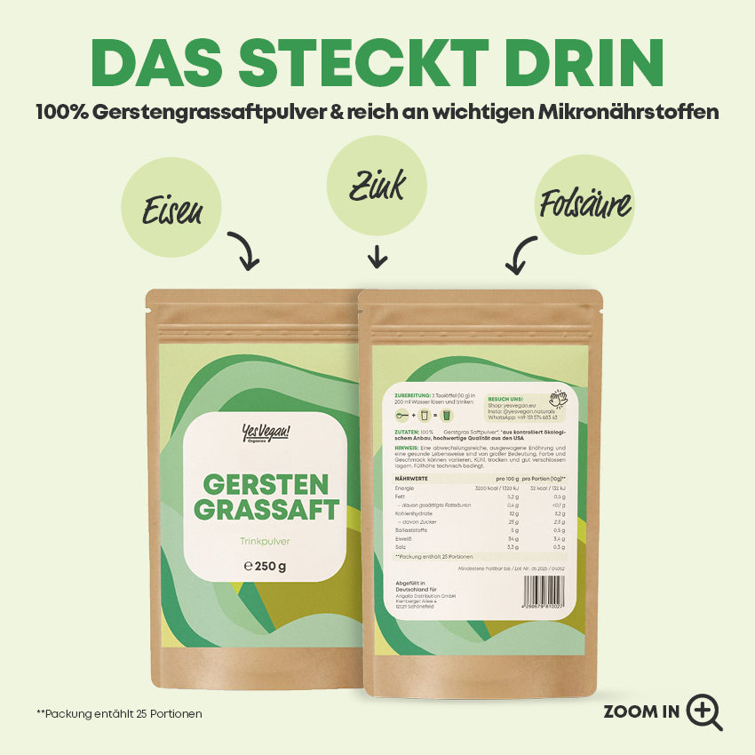 GERSTENGRASSAFT PULVER + SHAKER (Set) 2